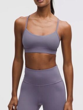 Lululemon Flow Y Bra Nulu Light Support Gray Womens Size (See Photo) Yoga Gym